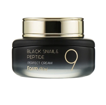 Омолаживающий крем с муцином черной улитки и пептидами FarmStay Black Snail & Peptide 9 Perfect Cream 55мл