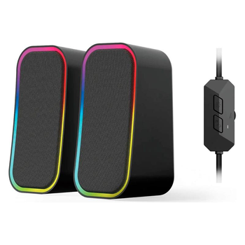 Компьютерные колонки Fantech GS304 Groove | 6Вт, Bluetooth 5.3 + AUX, RGB подсветка, USB питание
