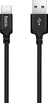 Кабель Hoco X14 USB to Type-C 3A nylon aluminum connectors 1 м Black (6957531062868)