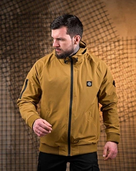 Стильна чоловіча вітровка Stone Island водовідштовхувальна 3XL койот (92195)