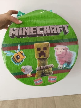 Піньята "Майнкрафт" "Minecraft" зелена 38*38*10 + палиця