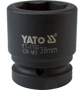 Головка торцева ударна YATO шестигранна 1" 38 мм (YT-1193)