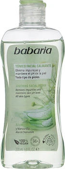 Успокаивающий тоник "Алоэ вера и ромашка" - Babaria Soothing Fasial Toner Aloe & Chamomile 200ml (1034658-19904)
