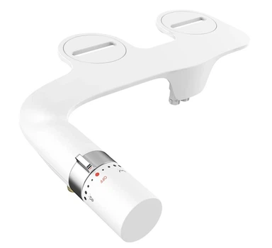 Універсальне біде-накладка SAMODRA Bidet H1 тонка під кришку, з боковим модулем, Біла (SMWDH1)