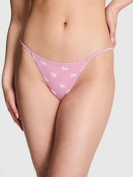 Трусики бікіні жіночі бавовняні Victoria's Secret Pink Cotton String Bikini 26979303 L Рожеві (329425480965)
