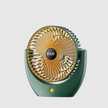 Портативний акумуляторний вентилятор Desktop Fan F05 з ручним регулюванням кута нахилу Зелений