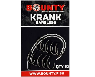 Гачки BOUNTY Krank Barbless 8 розмір (без борідки) коропові,BHMB8