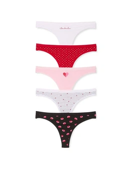 Набор женских трусиков Victoria's Secret (329425480954) Stretch Cotton Thong L комбинированные