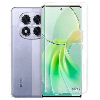 Захисне скло Fiji Curved UV для Xiaomi Redmi Note 14 Pro 5G анти-відбитки (з клеєм та УФ лампою) Clear