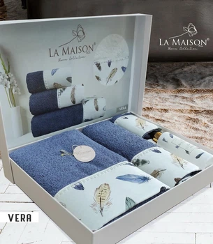 Подарочный набор полотенец La Maison, 3 шт. с ароматом Vera Mavi