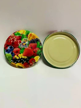 Кришки для консервування Полінка антикорозійні ламіновані на стандартну банку СКО 1-82, 1 упаковка х 50 шт.