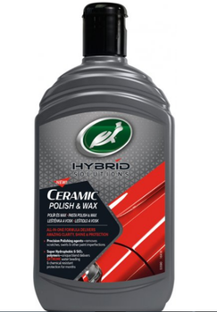 Керамическая абразивная полироль Turtle Wax Hybrid Solutions 500 мл – воск из SiO2 для удаления царапин и дефектов лакокрасочного