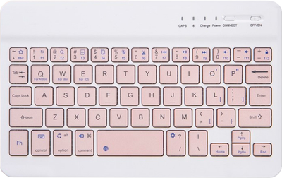 Клавиатура беспроводная BeCover (200х125 мм) Bluetooth English/Ukrainian Pink (BC_713411)