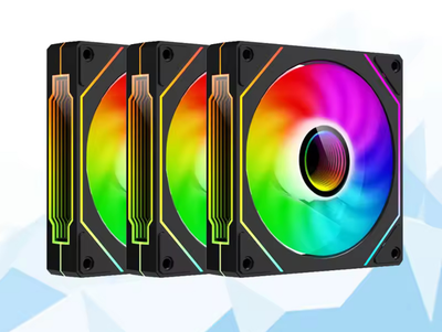 Комплект вентиляторів 3 шт UPSIREN UF-1 PRISM 4 PRO ARGB BLACK (UF-1 PRISM 4 PRO BLACK REGULAR)