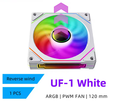 Вентилятор UPSIREN UF-1 PRISM 4 PRO ARGB WHITE (UF-1 PRISM 4 PRO WHITE REVERSED)