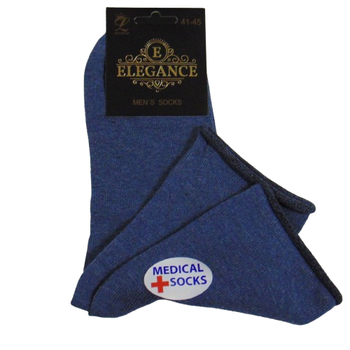 Шкарпетки без гумки Elegance 41-45 світло-сині