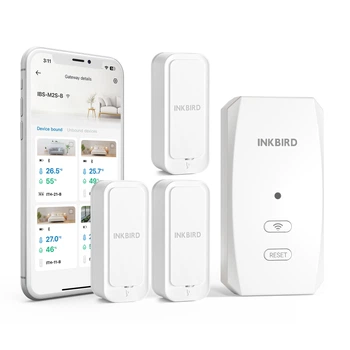 Набір термогігрометр Inkbird ITH-11-B із Bluetooth 3 шт. та Wi-Fi точка доступу Inkbird IBS-M2S-B