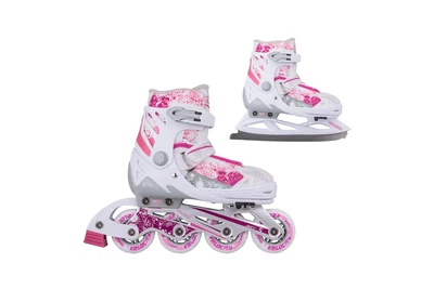 Регулируемые коньки/ролики 2в1 WORKER Pinkola - размер XS (27-30) ABEC 5