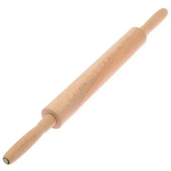 Скалка с вращающимися ручками Bisetti из дерева 50х4.5см (200/50)