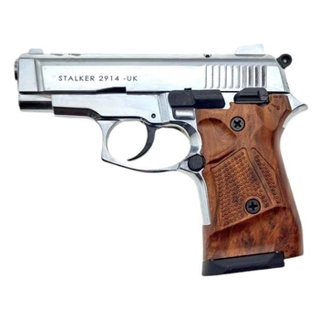 Стартовый шумовой пистолет Stalker 2914 Shiny Chrome (9 mm)