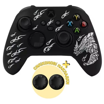 Качественный защитный силиконовый чехол Monster Hunter для геймпада Xbox Series X|S + накладки на стики