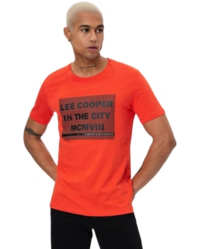 Футболка мужская Lee Cooper Patrice 232LCM242044CORAL XXL коралловая (8682272439799)
