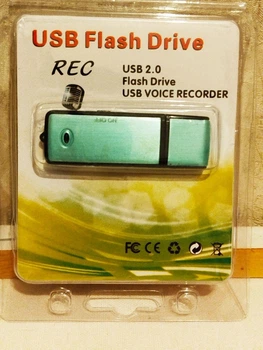 2в1 Мини 16 ГБ Мини Диктофон Цифровой Звукозаписывающий Аппарат USB Флэш-накопитель