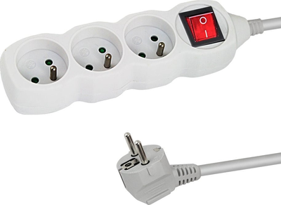 Мережевий фільтр Esperanza 3 розетки 1.5 м White (ELK210W)
