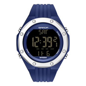 Часы наручные Sanda 6093 Blue-Silver