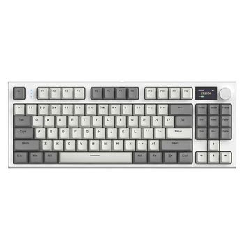 Клавиатура ATTACK SHARK K86 Grey Беcпроводная Игровая Механичиская RGB. 2.4G/Bluetooth/Кабель. С Экранчиком, Батарея 4000mAh. Whale Switch