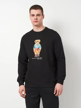 Світшот чоловічий Polo Ralph Lauren 11496 XL Чорний з принтом (smt2000000033891)