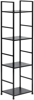 Стелаж ModernHome by Multistore дерев'яний 4 полиці лофт чорний (CWJ3024112L BLACK)