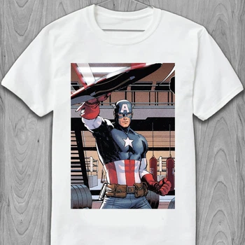 Чоловіча футболка Marvel коміксі Марвел сильна пісня Captain America PG02551 goodreclama XS Білий