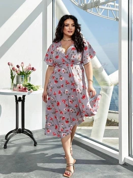 Платье больших размеров Veles XL/XXL пудра 43431176