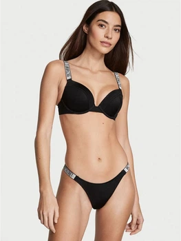 Купальник Victoria’s Secret Shine Strap Sexy Push-Up Bikini Swim 34A-XS Чорний (26627969-26281550)