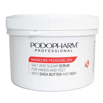 Цукрово-сольовий скраб для рук та ніг з маслом Ши та Годжі Podopharm PP09 Salt And Shugar Scrub 600 г