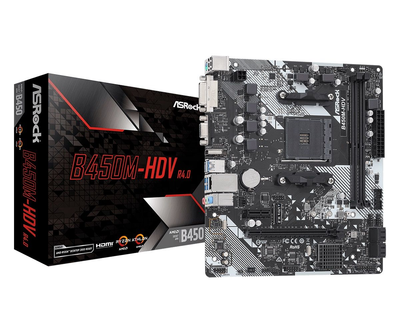 Материнская плата ASRock B450M-HDV R4.0 Socket AM4