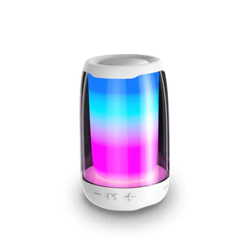 Портативная Bluetooth колонка с FM приемником и подсветкой 8 Вт белая