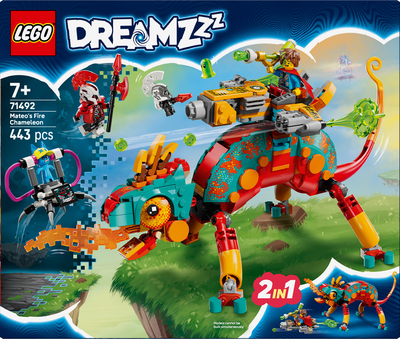 Конструктор LEGO DREAMZzz Огненный хамелеон Матео 443 детали (71492)