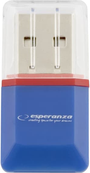 Czytnik kart Esperanza Micro SD/TF USB 2.0 Blue (EA134B)