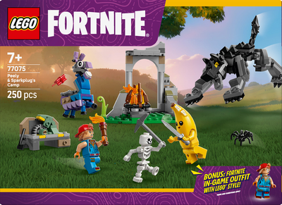Конструктор LEGO Fortnite Лагерь Peely и Sparkplug 250 деталей (77075)