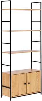 Regał ModernHome by Multistore z zamykaną szafką 4 półki loft (CWG6024144L-WL-O)