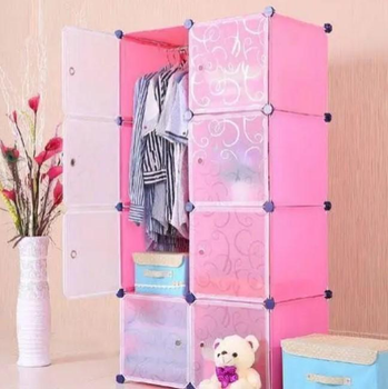 Сборный пластиковый шкаф-органайзер Storage Cube Cabinet МР 28-51 Розовый EL0227 Код: 2851MPSHKBC5