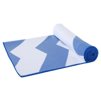 Коврик полотенце для йоги из микрофибры нескользящий 4Monster YOGA TOWEL Синий Y-YGT