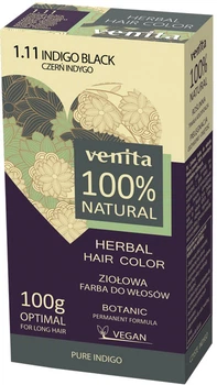 Хна-фарба Venita Herbal Hair Color Natural № 1.1 Indigo Black 100 г (5902101519267)