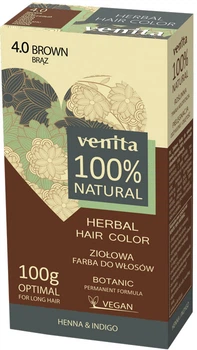 Хна-краска Venita Herbal Hair Color Natural №4.0 Brown 100 г (5902101519281)