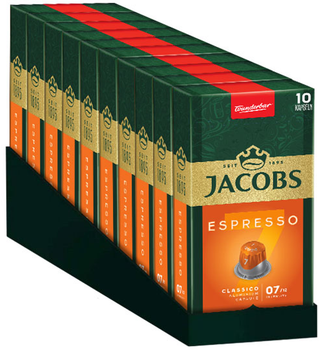 Набір в капсулах Nespresso Jacobs Espresso №7 Classico 10 упаковок по 10 капсул