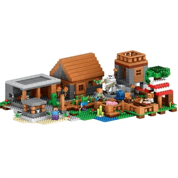 Игрушка Конструктор (430 дет) Крипер Plains Village Деревня в Равнине - My Wull (Minecraft) для детей (арт 14117)