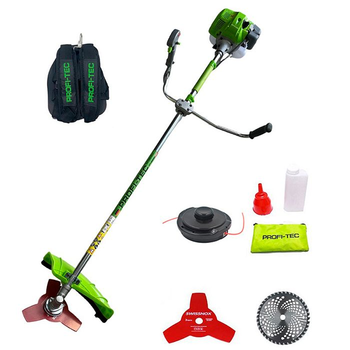 Бензотриммер PROFI-TEC PT-5200 Professional (2 диска SWISSNOX + котушка + ранець) (001833)