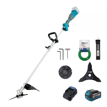 Акумуляторна коса PROFI-TEC PGT9520 (20 В, БЕЗЩІТКОВИЙ двигун, ніж 255 мм, волосінь 2.4 мм) 1×PT2040VX (4.0 Aг), зарядний пристрій BC20V, коробка (006990)